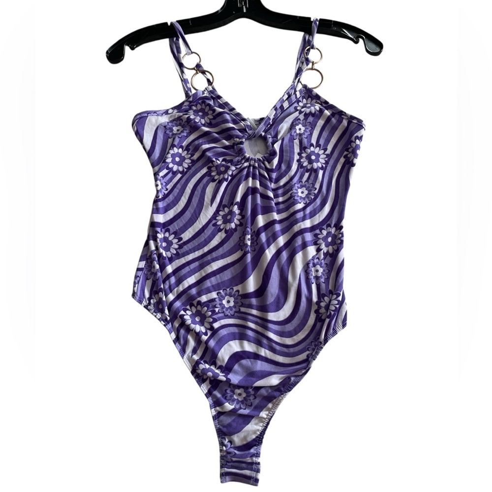 Rue21 Lavender and White Bodysuit